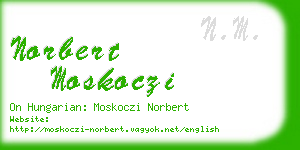 norbert moskoczi business card